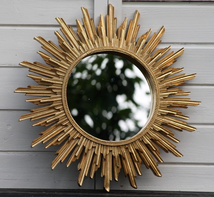 Espejo- espejo de sol  - madera resina vidrio