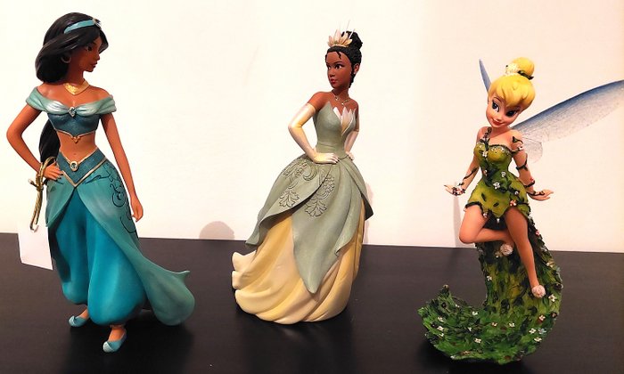 Disney Showcase Collection - Jasmine, Tinker Bell, and Tiana - 3 Disney figurines