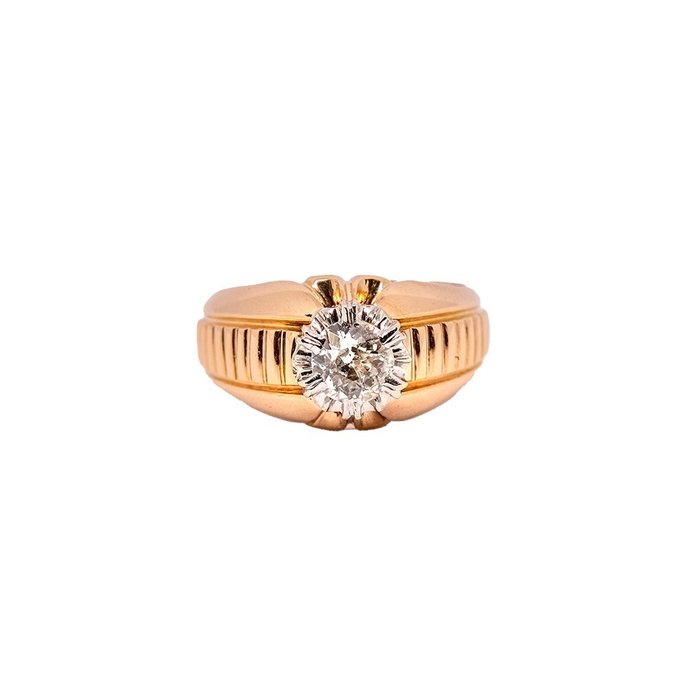 Preview of the first image of 18 kt. Yellow gold - Ring - 0.50 ct Diamond.