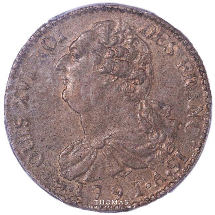 Frankreich. Ludwig XVI.. 2 Sols 1791