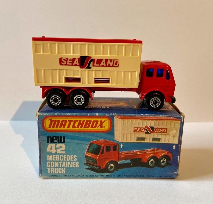 Matchbox Superfast - 1:76 - 23B Atlas + 42C Mercedes Container Truck - dans la boîte d'origine