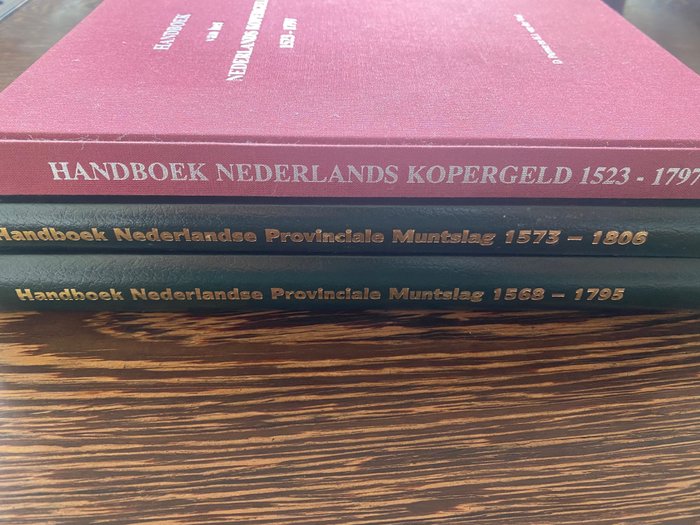 Netherlands. 3 boeken over Nederlands provinciaal muntgeld (waarbij Purmer en van der Wiel)