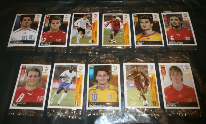Panini - Nestlé - EC Euro 2008 - 11 sealed promo packs with 3 unnumbered stickers each - Mixed collection
