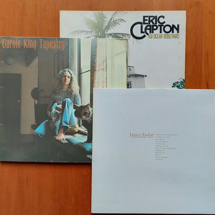 Eric Clapton, James Taylor, Carole King - 3 original classic 70s albums - Diverse titels - LP's - Verschillende persingen - 1974/1976