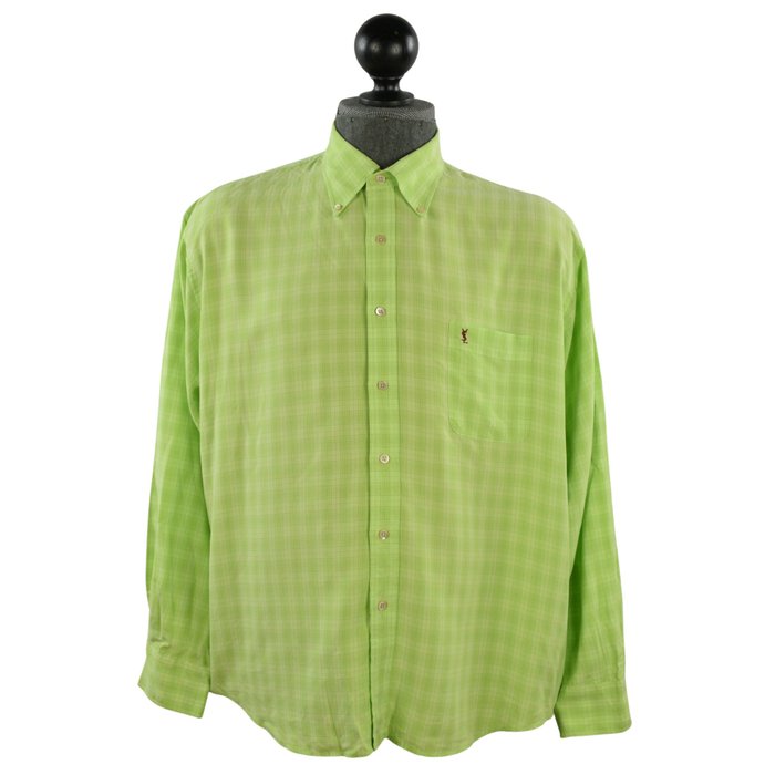 Yves Saint Laurent - Long Sleeve Lime Green Shirt - Catawiki