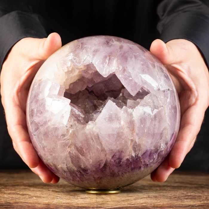 球形雕刻, Large High Quality Amethyst Sphere - - 160 mm - 紫水晶晶体 - 2023