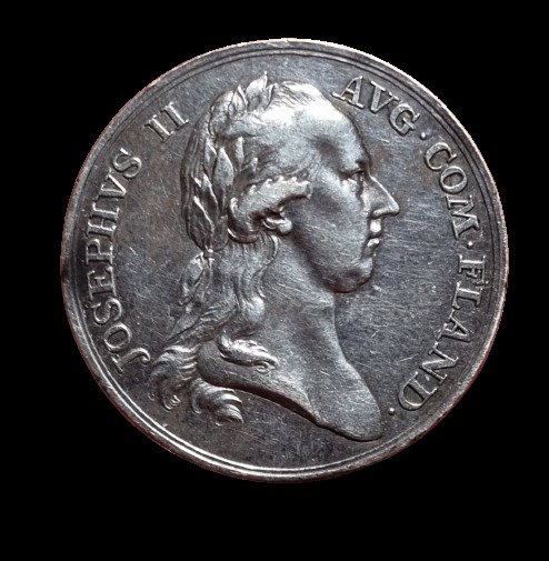 Oostenrijk-Nederland. Jozef I. Historical Medal 1781 'Bezoek van Jozef II aan de Oudburg te Gent als graaf van Vlaanderen'
