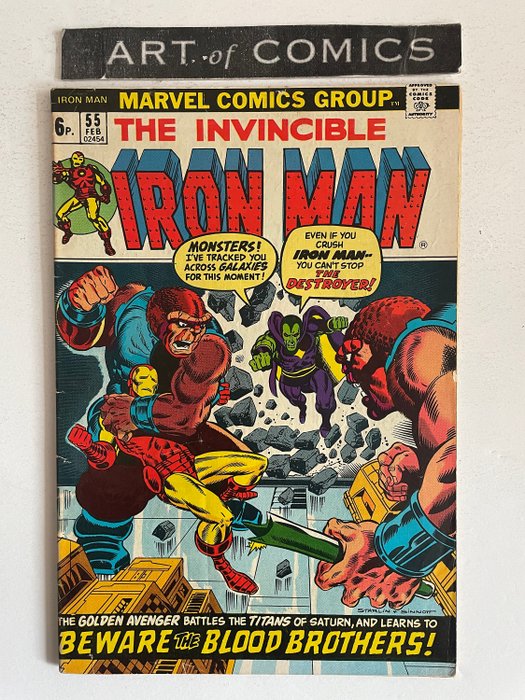 Iron Man #55 - 1st Appearance Of Thanos, Mentor, Drax The Destroyer - Mid Grade!!! - Extremely Hot Key Book!! - Softcover - Eerste druk - (1973)