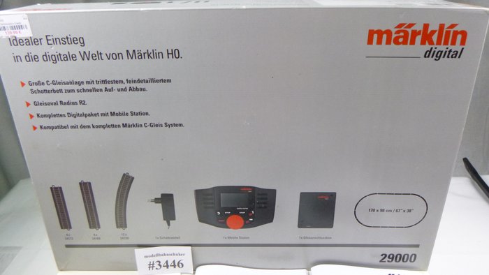 Märklin H0 - 29000 - Jeu de pistes - Ensemble numérique 23 pièces avec rails et station mobile - #3446