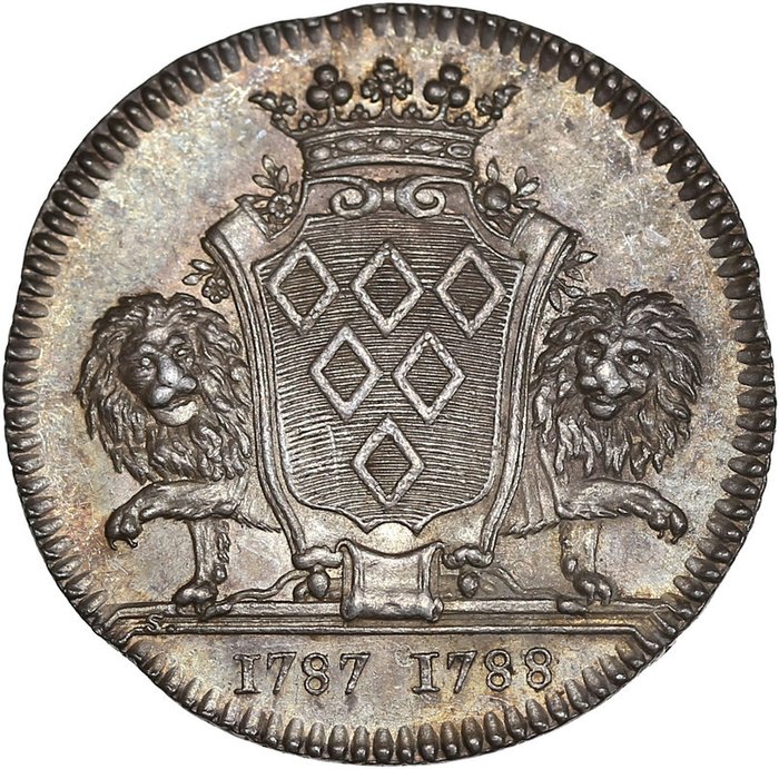 France. Jeton en argent, Nantes, de la mairie de M. Richard de la Pervanchère 1787-1788