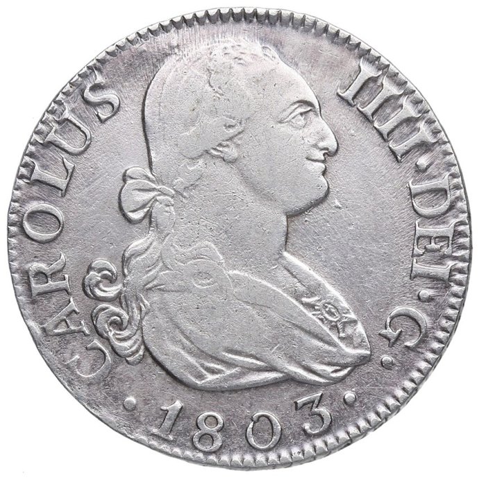 Spain. Carlos IV (1788-1808). 2 Reales 1803 FA. Madrid