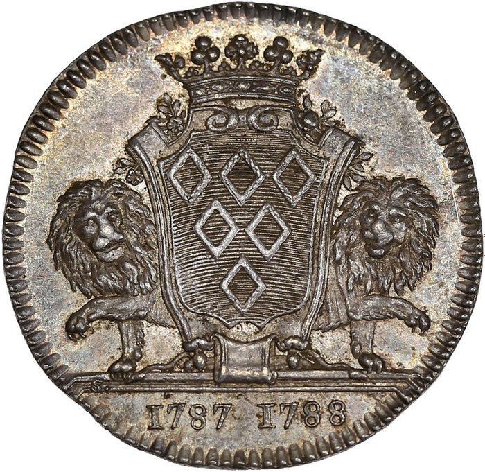France. Jeton en argent, Nantes, de la mairie de M. Richard de la Pervanchère 1787-1788