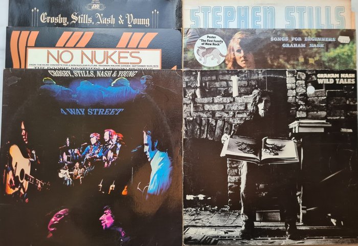 Crosby, Stills, Nash & Young & Related - Artisti vari - 6 Records - Titoli vari - Album 2xLP (doppio), Album 3xLP (triplo), Album LP - 1970/1979