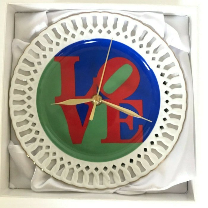 Robert Indiana (after) - LOVE Clock   authorized robert indiana -  it is time for love