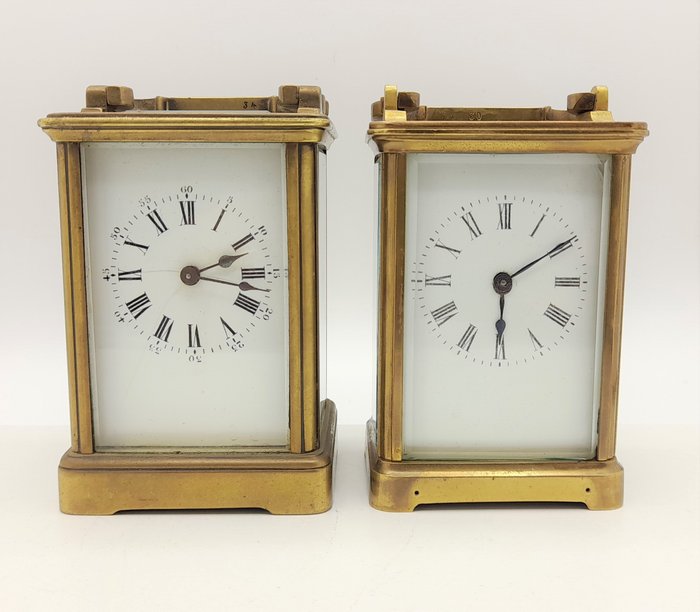 orologi da viaggio inglesi - ottone, vetro - Fine XIX secolo