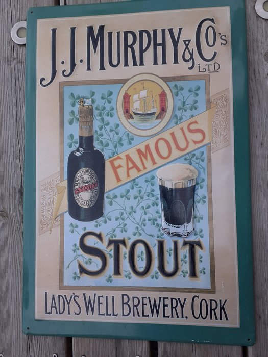 plaque publicitaire bière anglaise Murphy - Métal