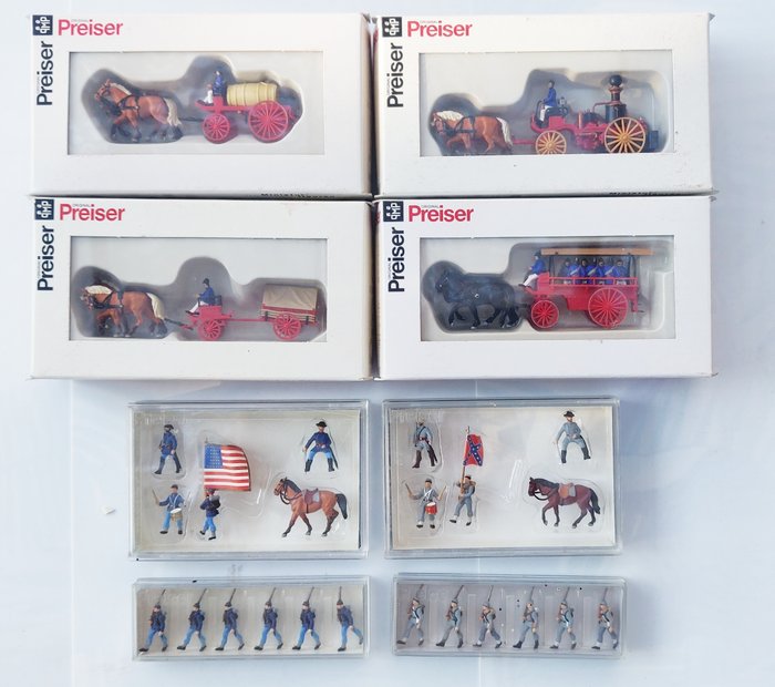 Preiser H0 - Scenery - US military figures and fire engines