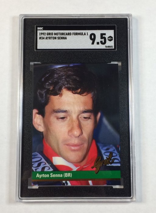 1992 Grid Formula 1 - Ayrton Senna #34 - SGC 9.5 Sports Cards Sports Cards for sale  