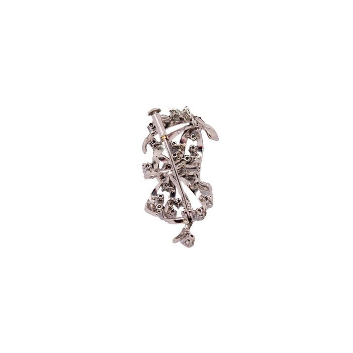 Image 3 of 18 kt. White gold - Brooch - 1.12 ct