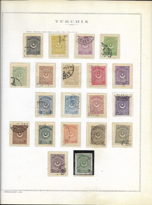 Turkije 1923/1934 - Turkey Republic  period 1923-1934 used stamps collection on Marini pages. - Mi.# 799//984