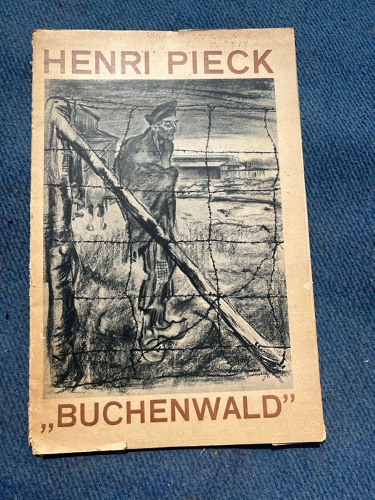 Gesigneerd; Henri Pieck - Buchenwald, Reproducties naar zijn tekeningen uit het concentratiekamp - 1946