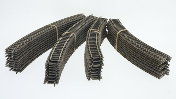 Fleischmann H0 - 6120/6125 - Rails - 40 stuks Profirails, gebogen rails