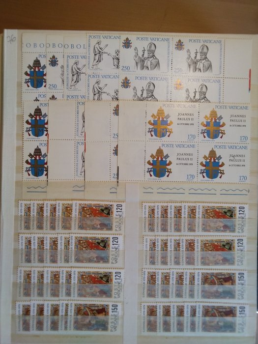 Vaticaanstad 1978/1987 - “Lot 2”, set of 3,650 pieces, mint with intact gum