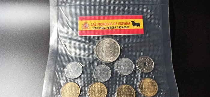 España. Francisco Franco. Céntimos-Peseta; 17 Monedas Diferentes del 1944 al 1975 segunda mano  