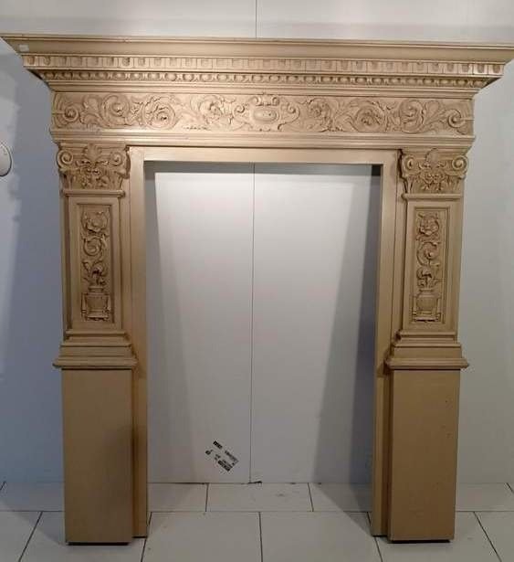 Preview of the first image of Chimneypiece - Renaissance Style - Wood - 20th century.