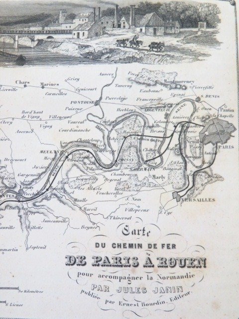 Daubigny ; Morel-Fatio; P. Tardieu - Guide du voyageur de Paris à la mer par Rouen et Le Havre; description historique des villes - 1848