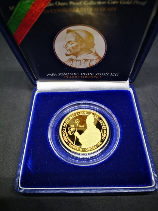 Portugal. 5 Euro 2005 Proof "800th Anniversary of the Birth of Pope John XXI"