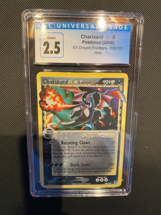 The Pokémon Company - Graded Card Charizard Gold Star / Goldstar - CGC / PSA - Ex Dragon Frontiers -  Pokemon / Pokémon - VERY RARE! - 2006