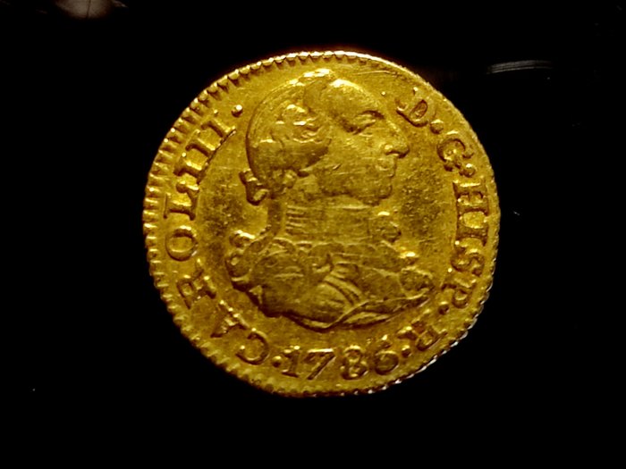 Koninkrijk Spanje. Carlos III (1759-1788). Medio Escudo 1786 Madrid DV