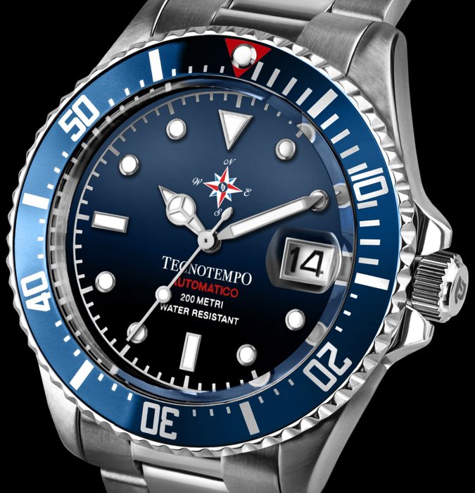 Tecnotempo® - Automatic Diver 200M - Limited Edition "Wind Rose" - TT.200.RDVBN - 男士 - 2011至今