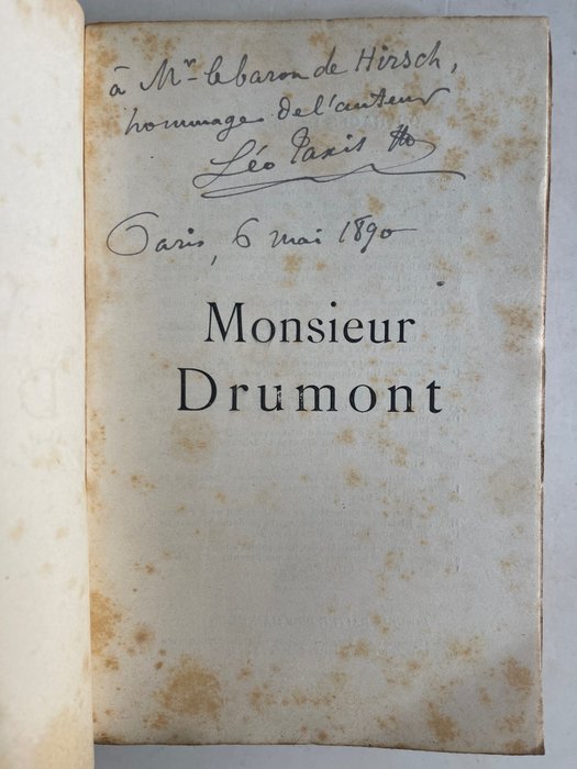 Leo Taxil - Monsieur Drumont. Étude psychologique [signed]. - 1890