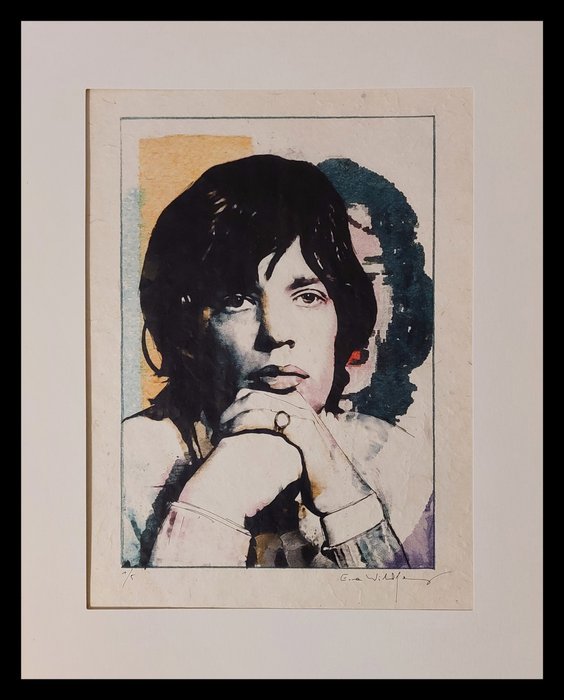 De Rolling Stones - Mick Jagger "Tribute to Andy Warhol" - by Emma Wildfang - Kunstwerk / schilderij - 2022/2022