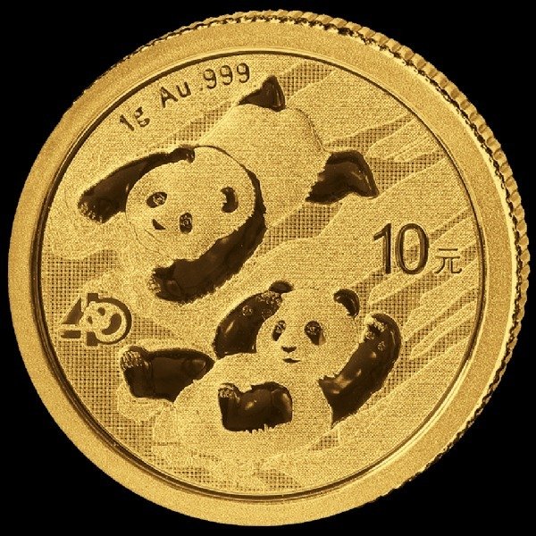 China, People's Republic. 10 Yuan 2022 "Panda" 1g