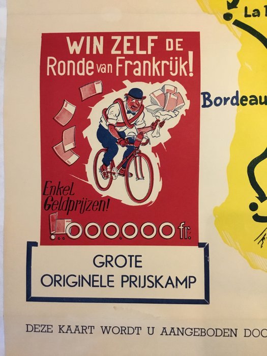 Suske en Wiske - Reclameposter “Volgt de ronde”- Het Nieuwsblad Sportwereld - (1959)