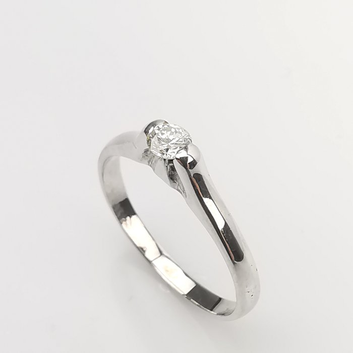 Image 3 of 18 kt. White gold - Ring - 0.18 ct Diamond