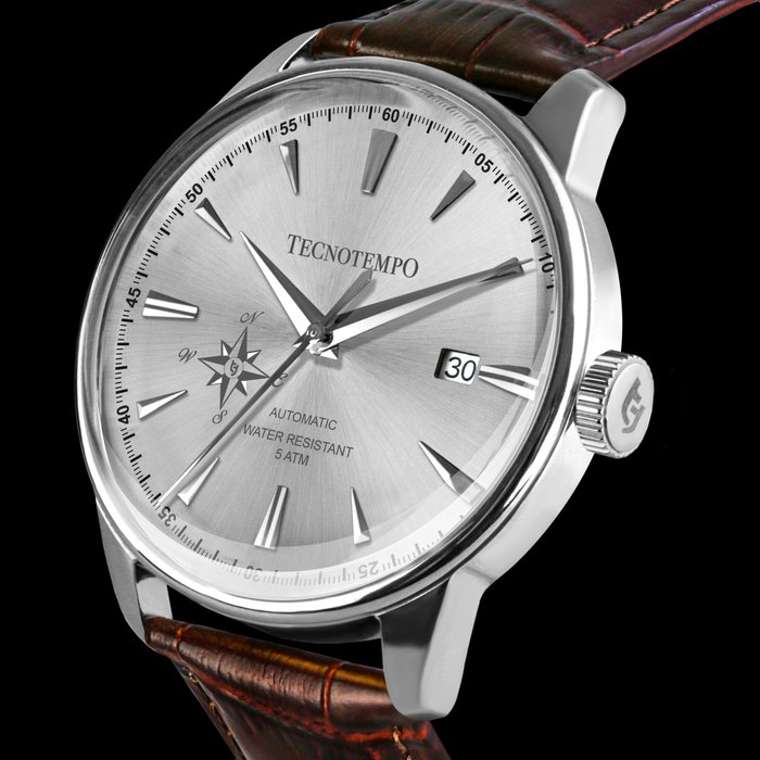 Image 2 of Tecnotempo - "NO RESERVE PRICE" Special Limited Edition "Wind Rose" - TT.50.RVS (Silver) - Men - 20