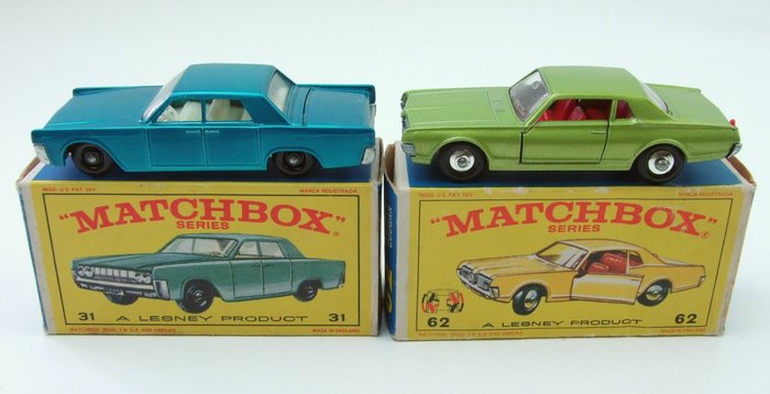 Matchbox - 1:64 - Lincoln Continental No. 31 and Mercury Cougar No. 62