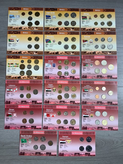 Welt. Lot of 18 coinsets - different dates