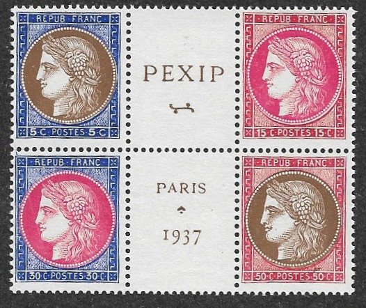 Frankreich 1937 - PEXIP exhibition - michel