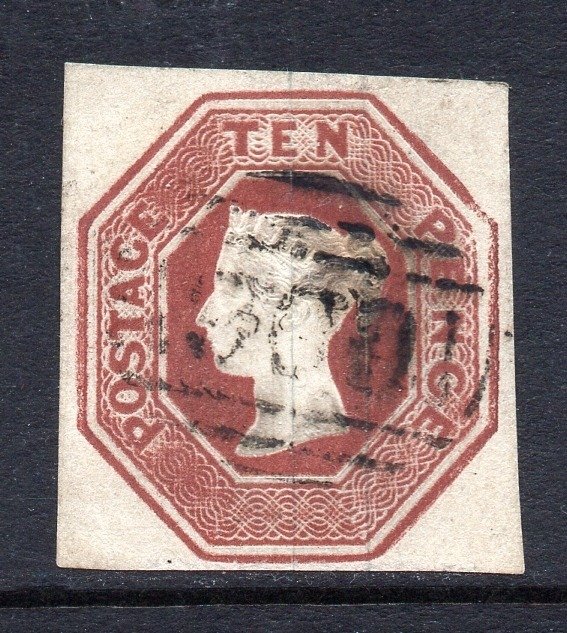 Great Britain - QV 10d Brown Embossed Issue Fine Used - SG57