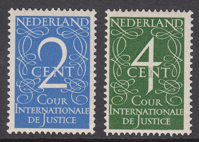Netherlands 1950 - Cour de Justice Official stamps - NVPH D25/D26