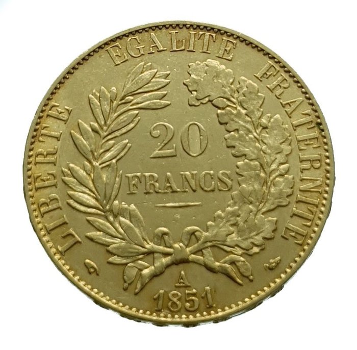 Frankrijk. 20 Francs 1851-A Ceres