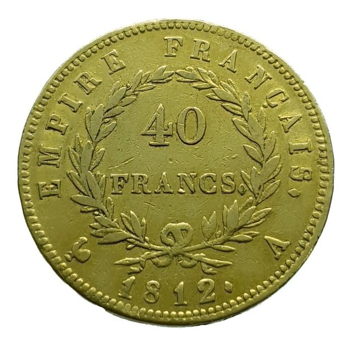 France. Napoléon I (1804-1814). 40 Francs 1812-A, Paris