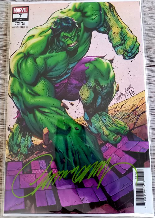 Hulk #7 - Key Issue : "Debut of Iron Man Celestial Hulkbuster armor" - Signed by J.Scott Campbell !! Limited  !! - First edition (2022)