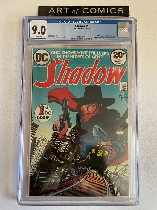 Shadow #1 - 1st DC Appearance Of The Shadow, Shevvy, Margo Lane, & Harry Vincent - CGC Graded 9.0 - Very High Grade - White Pages - Softcover - Eerste druk - (1973)
