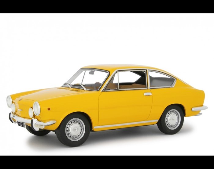 Laudoracing - 1:18 - Fiat 850 Sport coupe 1968 - Geel - Limited edition of 200 pieces only!